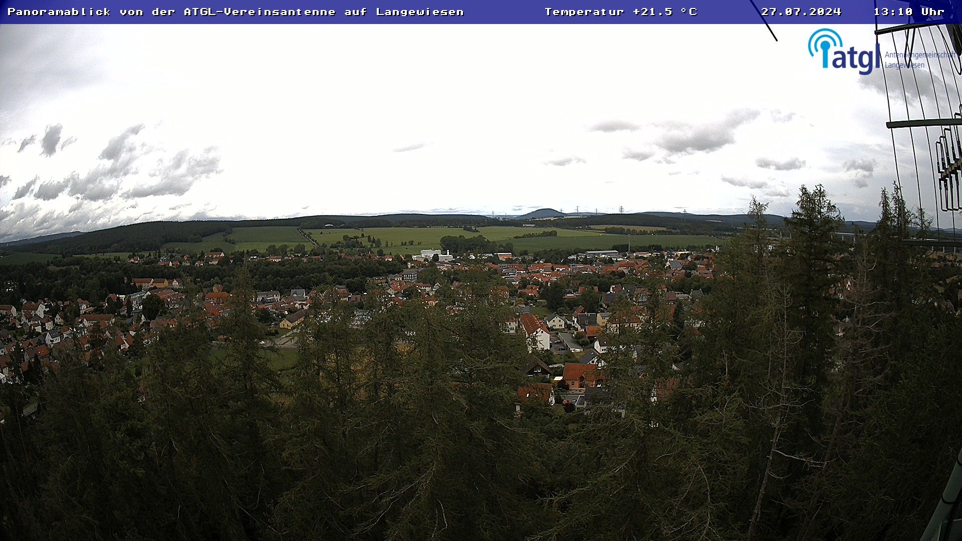 Live - Panoramablick vom Knieberg über Langewiesen